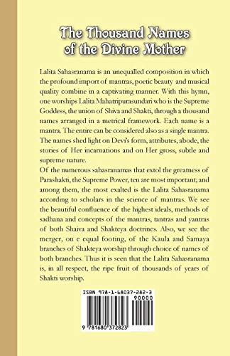 The Thousand Names Of The Divine Mother: Shri Lalita Sahasranama