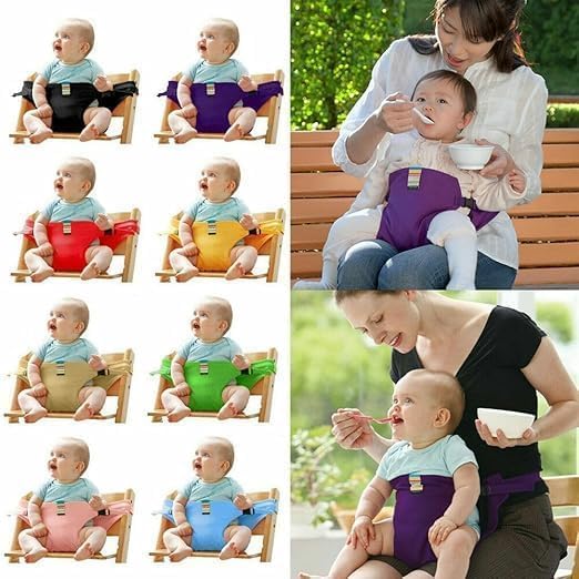 Chavda Harness Seat for High Chair Baby Feeding Safety Seat with Strap, Toddler Booster Harness Belt Portable Dining Seat Strap for Travel Home Restaurant Shopping (Multicolor) 3