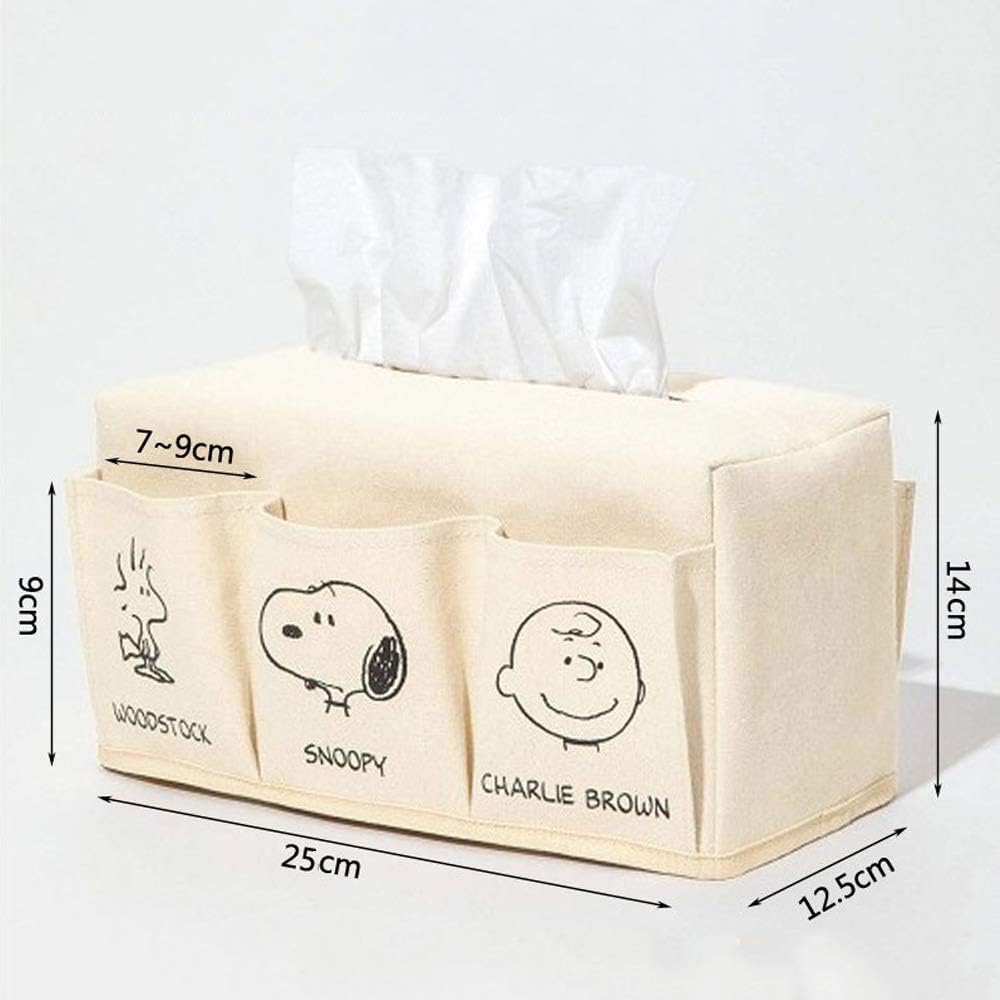 Amazon スヌーピー ティッシュケース 収納 ティッシュボックス 25 12 5 14cm ベージュ 25 12 5 14cm スヌーピー フレンズ ティッシュケース ホルダー オンライン通販