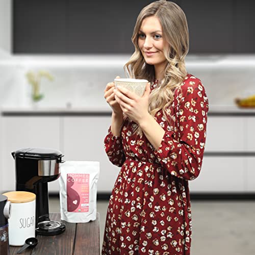 Mommee Coffee Decaf Ground Low Acid Coffee - 100% Arabica Organic Decaf Coffee Beans With Smooth Caramel Flavor - Medium Grind For Drip, Reusable One Cup Filters - 11 Oz #TOP5