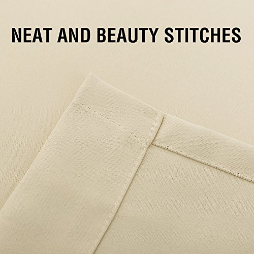 Vangao French Door Curtain Privacy Protect Glass Door Curtain Panel Beige Window Curtain 72 Inch Length For Front Door With Tieback One Panel #TOP4