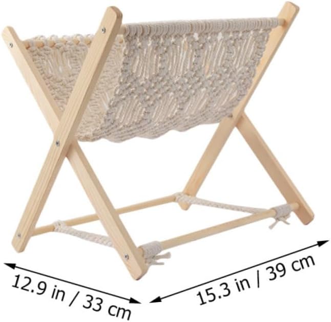 Cotton Rope Magazine Rack Foldable Storage Shelf for Books and Newspapers Rustic Organizer for Home and Office for Living Room and Bedroom
