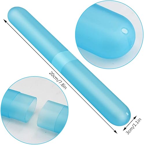 Miniatura 8 de 12 fundas de plástico para cepillos de dientes, seis colores, portátil, a prueba de polvo, para cepillos de dientes, para uso diario y de viaje (12)
