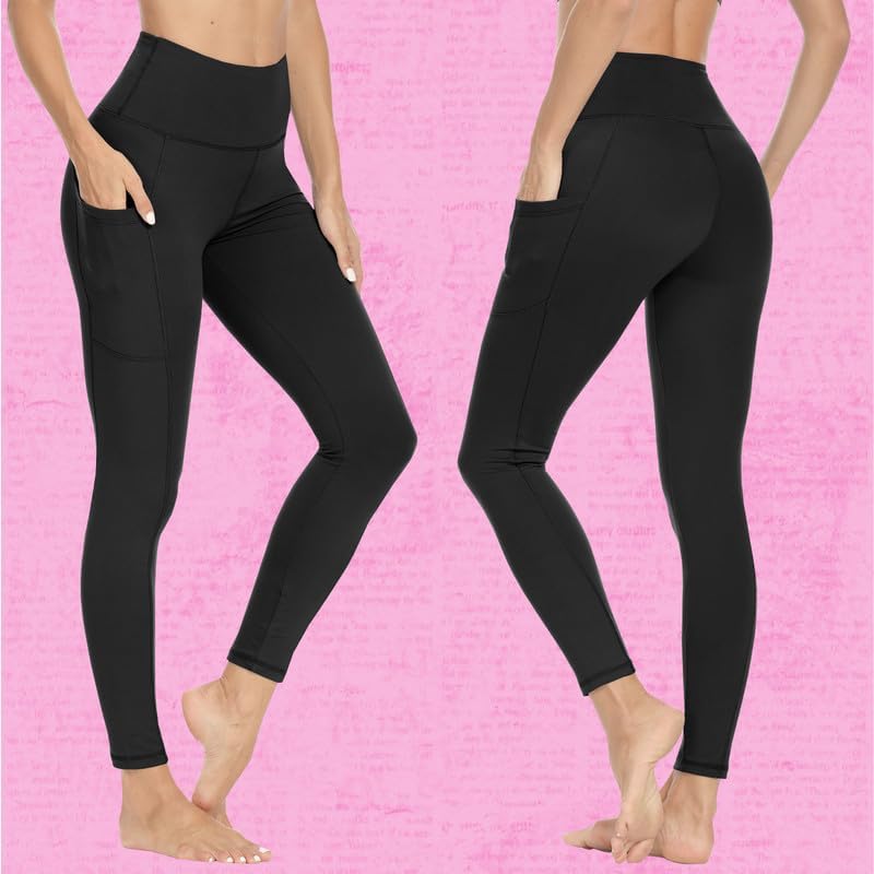 Leggings deportivos para yoga y gimnasio opacos con bolsillos cómodos 2