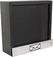 Caixa De Correio Carta Grade Vertical Preta C/Inóx