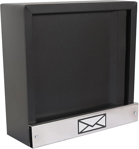 Caixa De Correio Carta Grade Vertical Preta C/Inóx