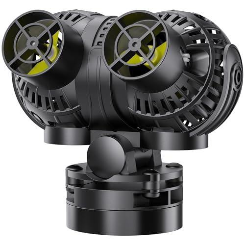 Aysoner Wave Maker Pump for Aquarium: 55/75/125Gallon Magnetic Fish Tank Powerhead for Saltwater Freshwater 1600GPH 8W Adjustable Pump for Fish