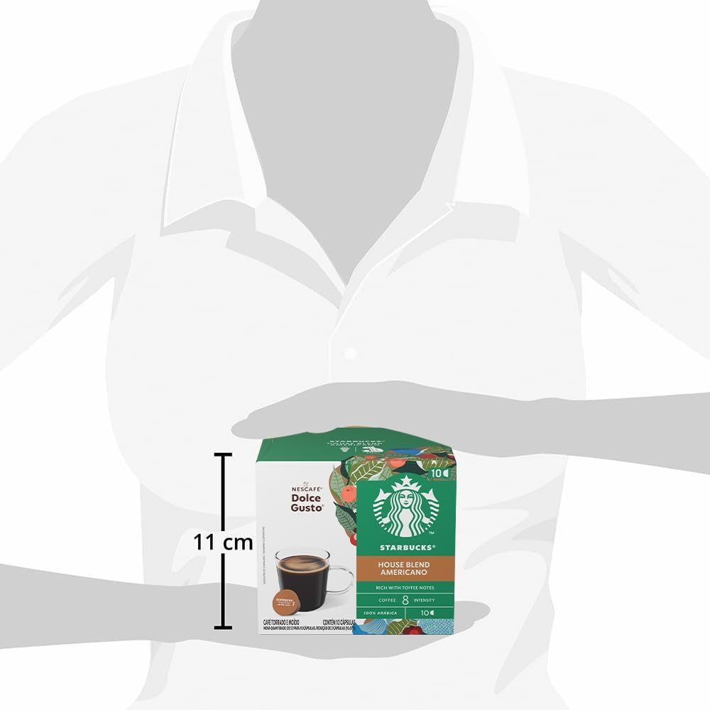 Café em Cápsula Torrado e Moído House Blend Americano Starbucks Caixa 85g 10 Unidades