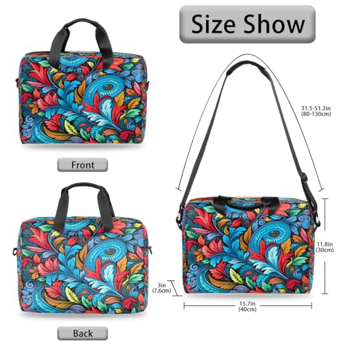 Maletín Laptop para Hombre y Mujer 15.6 16 Pulgadas Floral miniatura 6