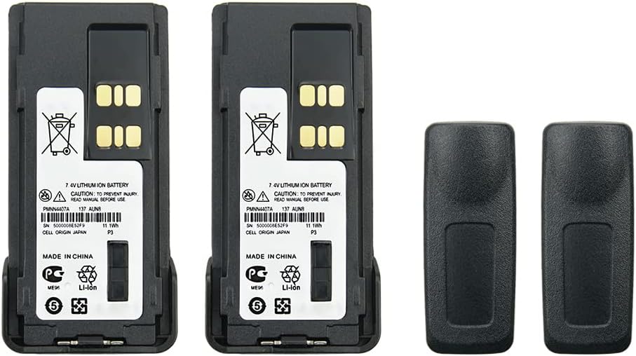 2 Pack PMNN4407A Battery for XPR3300 XPR3500 XPR7350 XPR7380 XPR7550 XPR7580 GP338D DP4600 XiR P8668 APX 2000 Two Way Radio Replacement Battery