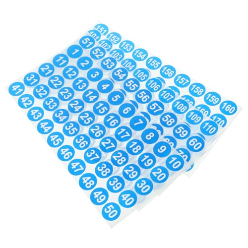 OUNONA 8枚 防水連番数字ステッカー 粘着ラベル 丸型整理用ナンバーシール 在庫管理 教室書籍梱包対応 木 属 対応オフィス家用