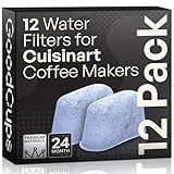 12 Pack Water Filters for Cuisinart Coffee Makers by GoodCups - Replacement Charcoal Water Filters - Fits All Cuisinart Coffee Machines