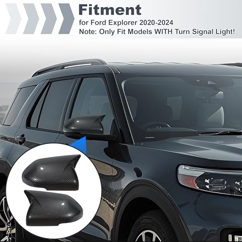 Motoforti 2PCS Ox Horn Wing Mirror Cover Cap for Ford Explorer 2020-2024 by Motoforti - Used condition - Image 2