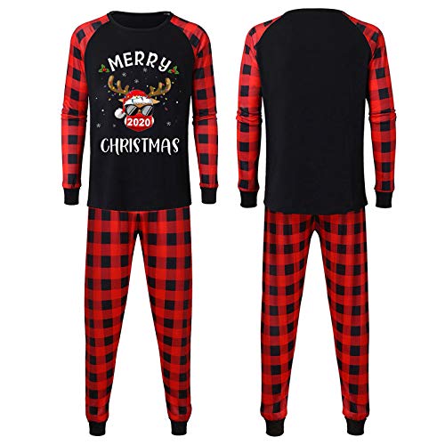 Pijama de Natal para a família, conjunto de pijamas de Natal para a família, roupas de dormir de alg