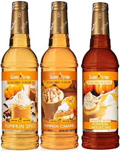 Jordan's Skinny Syrups Sugar Free Pumpkin Trio - Pumpkin Spice, Pumpkin Caramel, Pumpkin Cheesecake