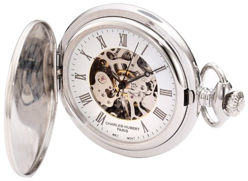 Image of Charles-Hubert, Paris 3929 Premium Collection Stainless Steel Mechanical Pocket Watch