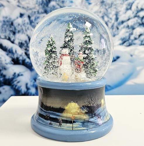 Weihnachts-Schneekugel mit Musik | Schneekugel Schneemann Steht |...