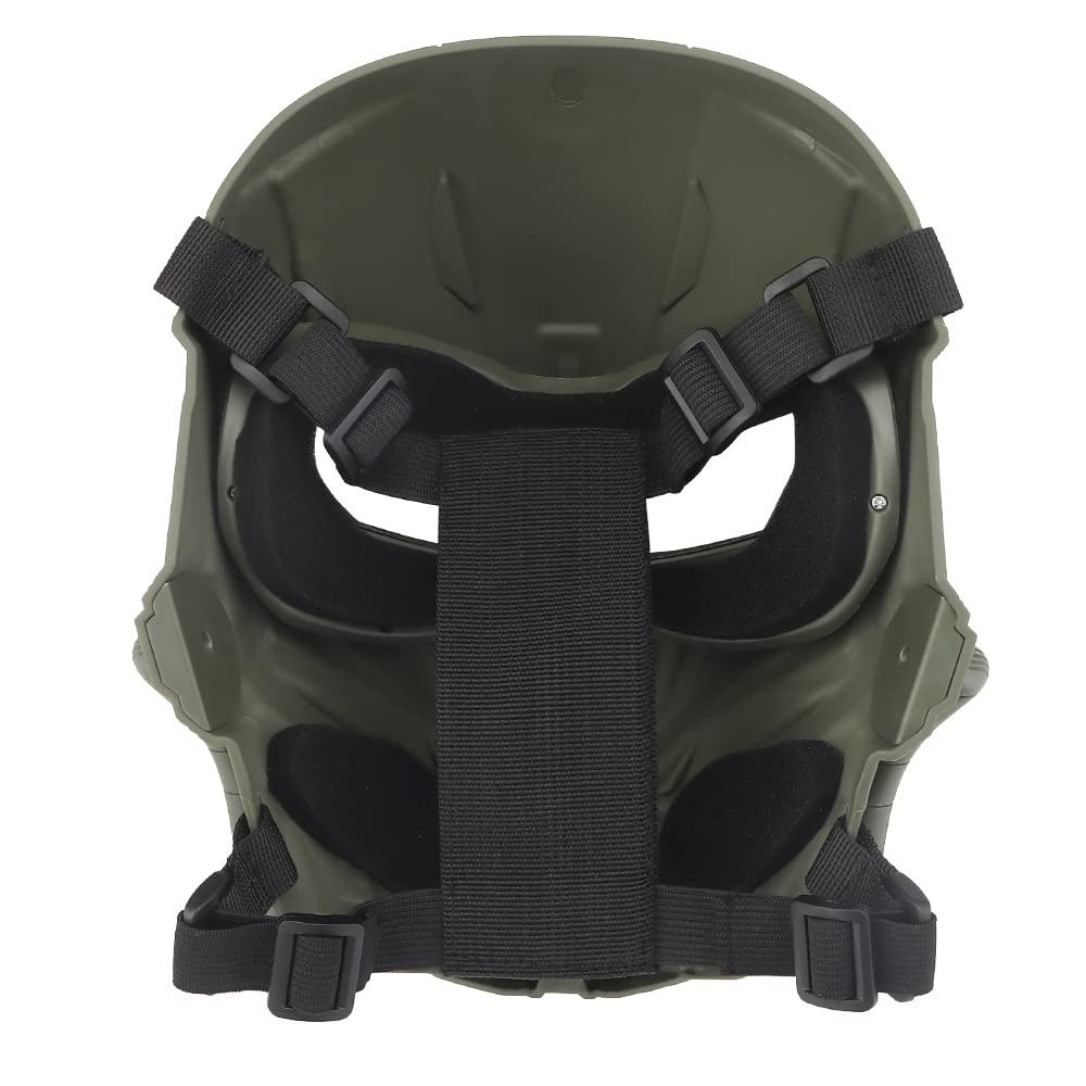 Máscara Táctica Pistola Aire Comprimido Grey Lens Full Face Skeleton Paintball Protección Máscara Juegos Guerra Halloween