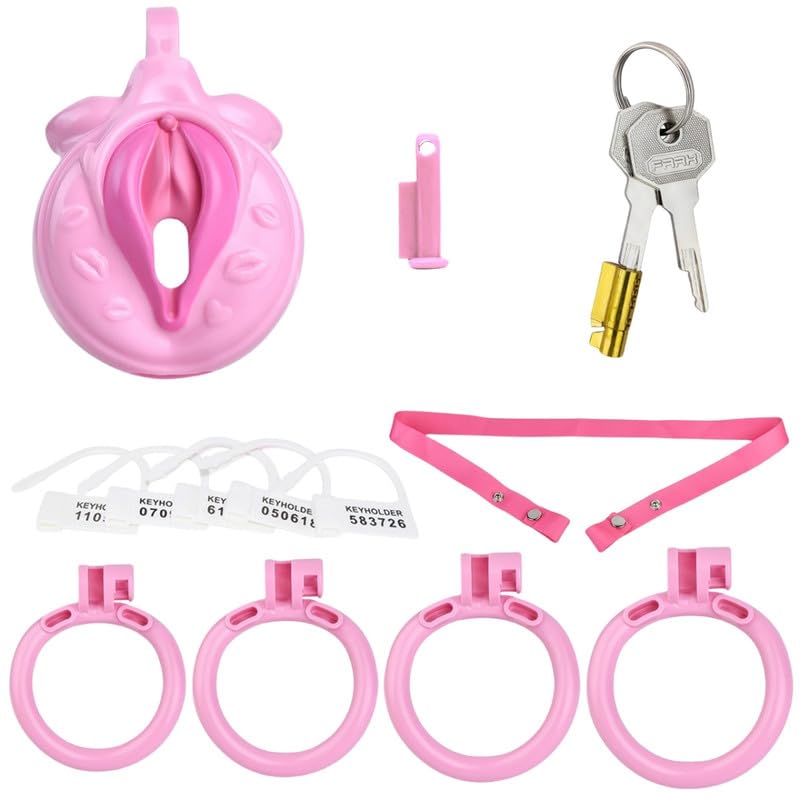 Leisure Elastic Sports Strap With Abs Resin Protective Cage, Various Sizes Of Ring Accessories, Indoor Entertainment Tools, Couple Gift (Pink)
