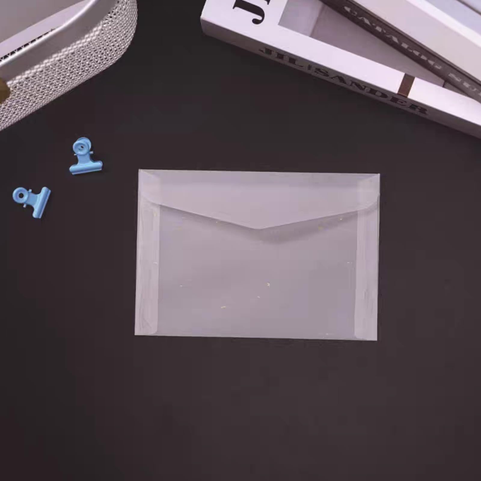 Amazon.co.jp: グラシン封筒、4.2×2.5インチ(10cm×7cm)半透明ミニ封筒