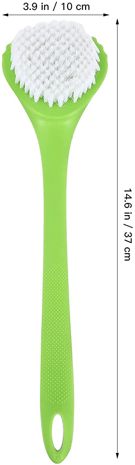 Cepillo Exfoliante, Mango Largo Depurador De Limpieza De Espalda De Baño Depurador De Limpieza De Espalda De Baño Cepillos De Baño Y Cuerpo (Color : Verde) (Verde)