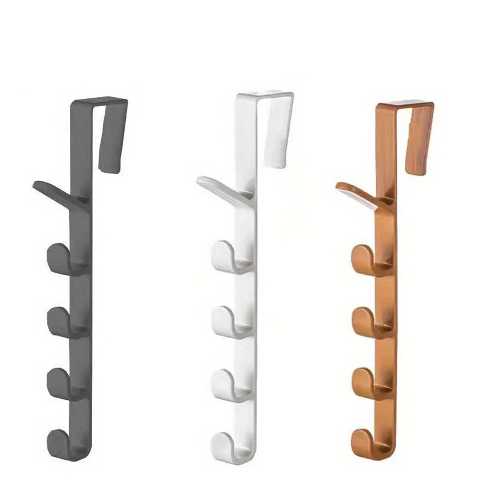 VMDVBNA Coat Hangers 3pcs Bedroom Door Hanger Clothes Hanging Rack Over The Plastic Home Storage Organization(3pcs)