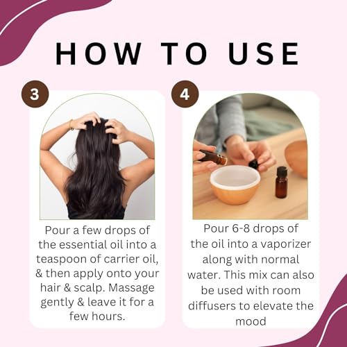 Image of Aroma Treasures Lavender Essential Oil | 100% Pure & Natural Theraputic Essential oil for healthy Skin, body, Aromatherapy - 10ml