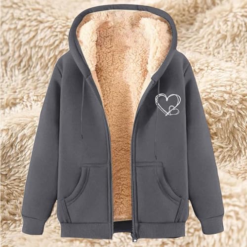 Winter Coats for Women Warm Plus Size Fleece Lined Jackets 2025 Casual Zipper Coat Fur Fuzzy Thicken Coats with Hood2