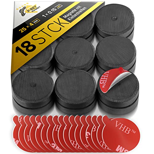 Imanes Fuertes Cerámica - Imán Redondo de 2,5 cm - Imán Ferrita - Imanes Potentes Pequeños - Imanes Pizarra Magnética - Imanes Circulares - Imán Adhesivo - Imán Fuerte Pelar y Pegar Imán Manualidades Cover