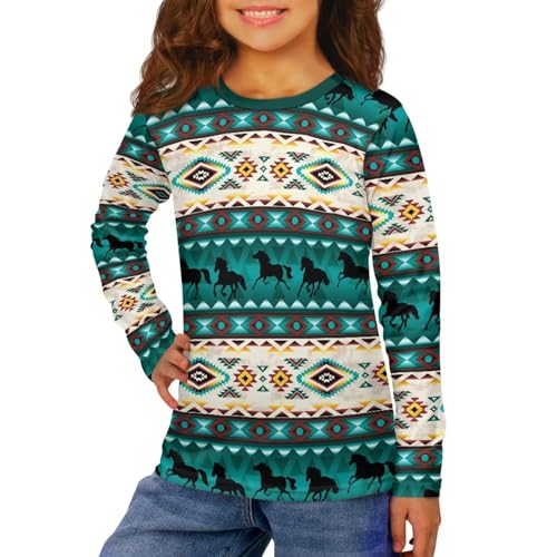 Image of Uourmeti Teens Girls Long Sleeve T Shirts Fall Outfits Boys Active Sportswear Running Tops