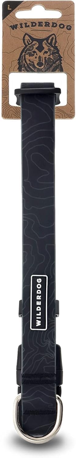 Collier étanche pour chien Wilderdog noir idéal pour randonnée et baignade