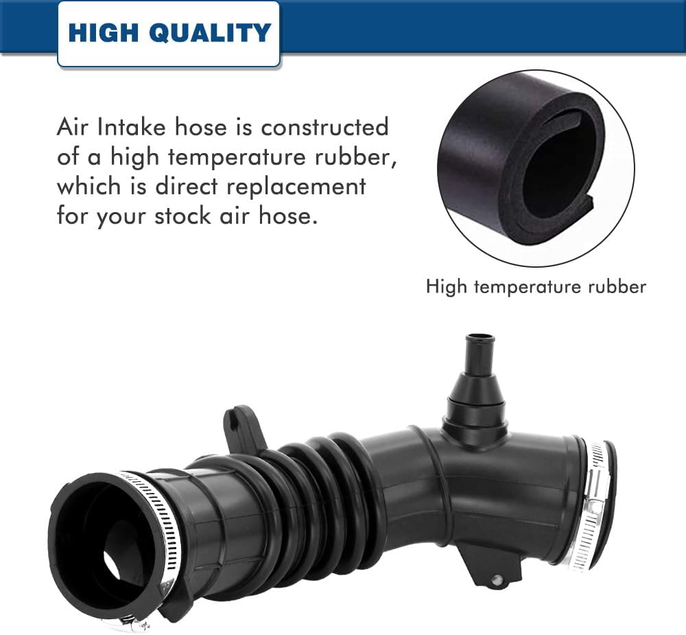 Air Intake Hose Compatible with 2002-2006 Toyota Camry 2.4L, 2004-2008 Toyota Solara 2.4L # 696-723, 17881-AB010 17881-28140 - Air Intake Duct Tube Boot