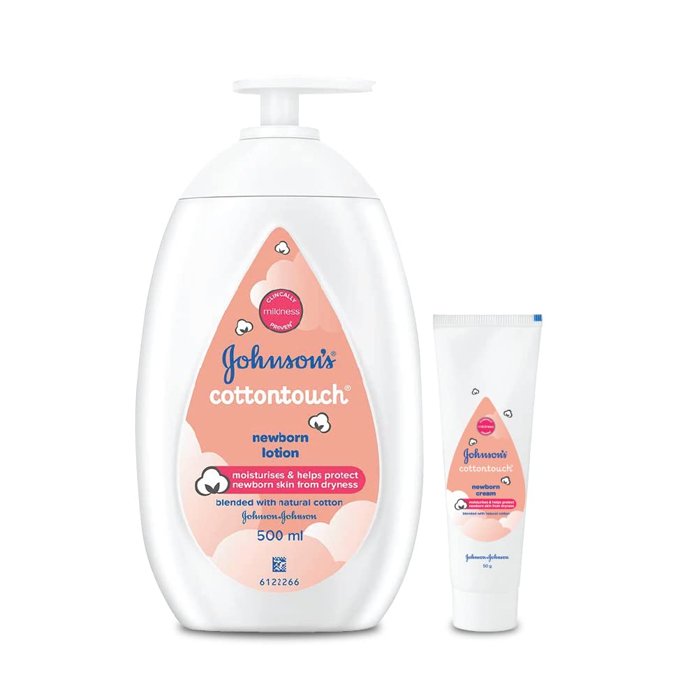 Johnson’s Cotton Touch Dry Skin Combo – Johnson’s CT Lotion 500ml + Johnson’s CT Cream 50g Free