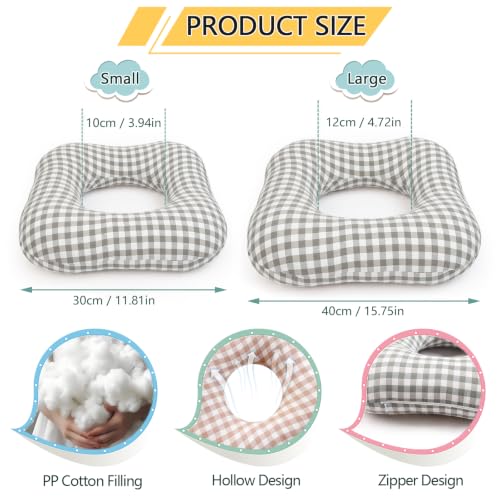 Image of Anti-Bedsore Cushion, Donut Pillows, Pressure Ulcer Cushions, Pillow Tailbone Pain Relief Mat, Soft Pad of Bed Sores for Seniors,Pregnant,Hemorrhoids,Post-Surgery(Green,Small)