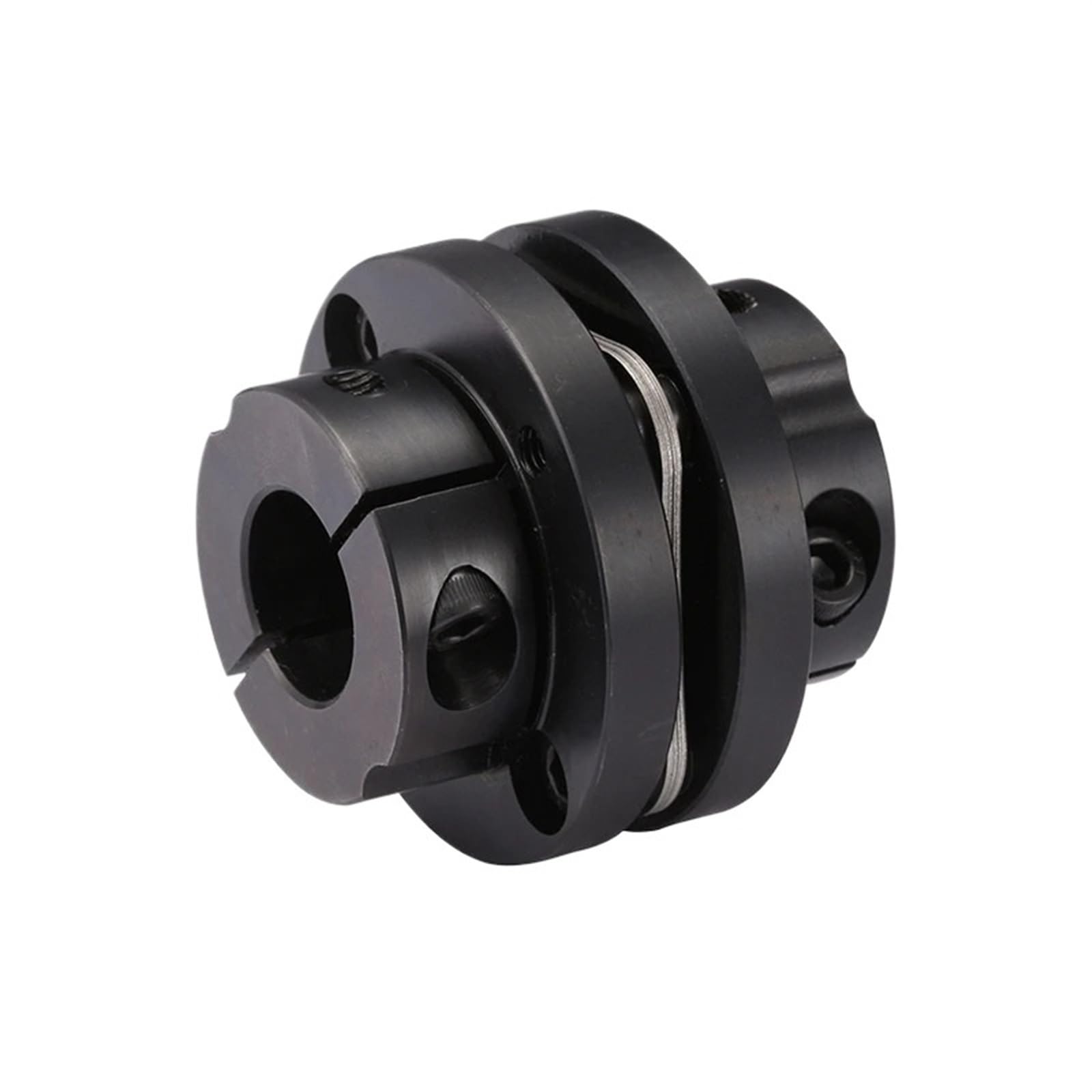 1 stücke Schwarz D50L41 Stahl Abgestufte Einzel Membran Serie Kupplung 50mm Durchmesser 41mm Länge Motor Welle Koppler Gerillt Elastisch(12x20mm)