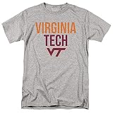 Virginia Tech Official Stacked Unisex Adult T-Shirt, Stacked, Small