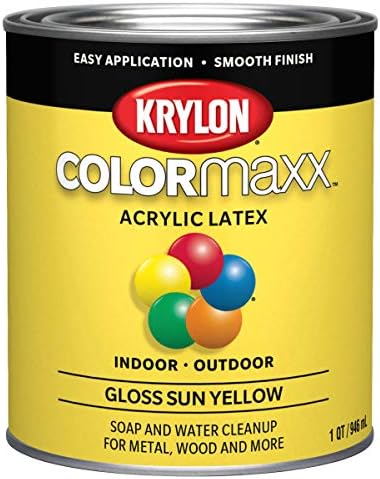 Krylon® COLORmaxx™ Brush-On, Gloss, Sun Yellow, 1 Quart