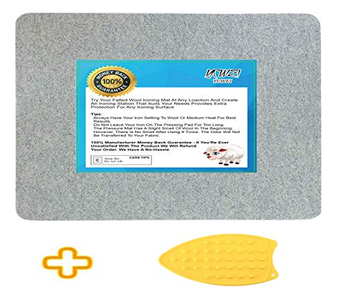 17" x 13.5"-Wool Ironing Pad for Quilters - Wool Pressing Mat, Portable