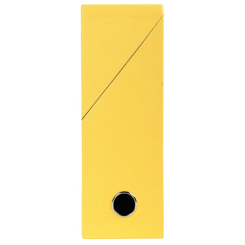 Exacompta 5 Scatole Transfer Carta Effetto Tela A4 Dorso 90 mm Giallo