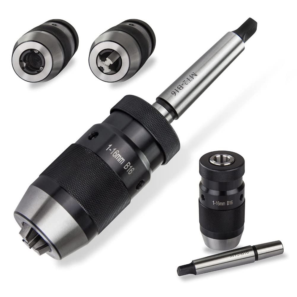Mandrino Autoserrante Senza Chiave 1-16 Mm con Albero MT2 in