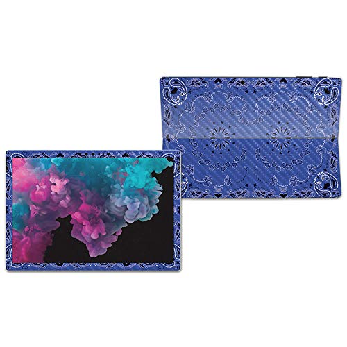 Image of MIGHTY SKINS MightySkins Carbon Fiber Skin for Microsoft Surface Pro 6 - Blue Bandana | Protective, Durable Textured Carbon Fiber Finish | Easy to Apply, Remove, and Change Styles | Made in The USA