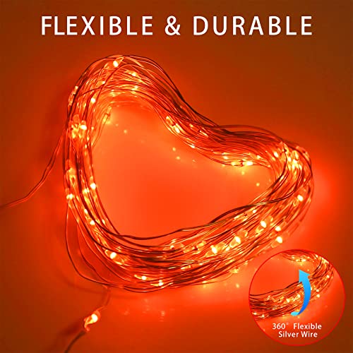 Yaozhou SOLAR LIGHTS Fall Outdoor Decor, Solar Orange Copper String Lights thumb #4