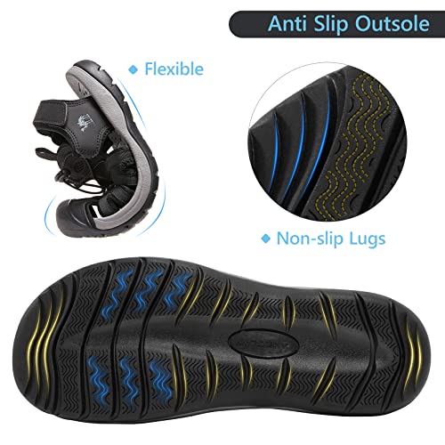 Image of CAMELSPORTS Men's Hiking Sandals Closed Toe Outdoor Beach Sandal Waterproof Sport Fisherman Sandals Water Shoes