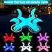 Tepoal Inflatable Pool Ring Toss Games Toys with Colorful Lights, Floating Solar Powered Moon Swimming Pool Toys with 6 Pcs Rings, Toddler Pool Floats Water Game for Kids Adults Summer Pool Party