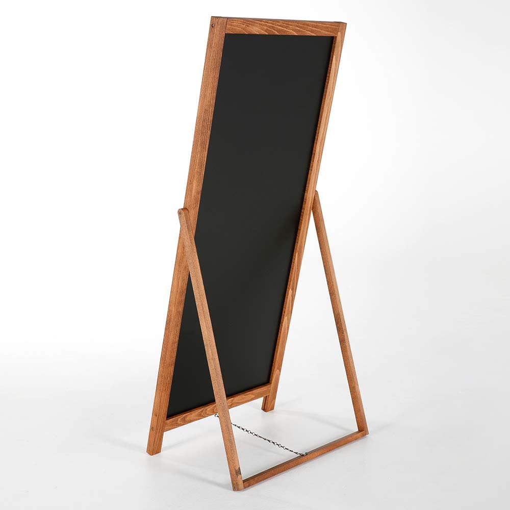 cabde madera vintage para clientes Escaparate de madera | Escaparate publicitario con carteles de madera maciza de haya certificada | Superficie de escritura 44 x 102 cm