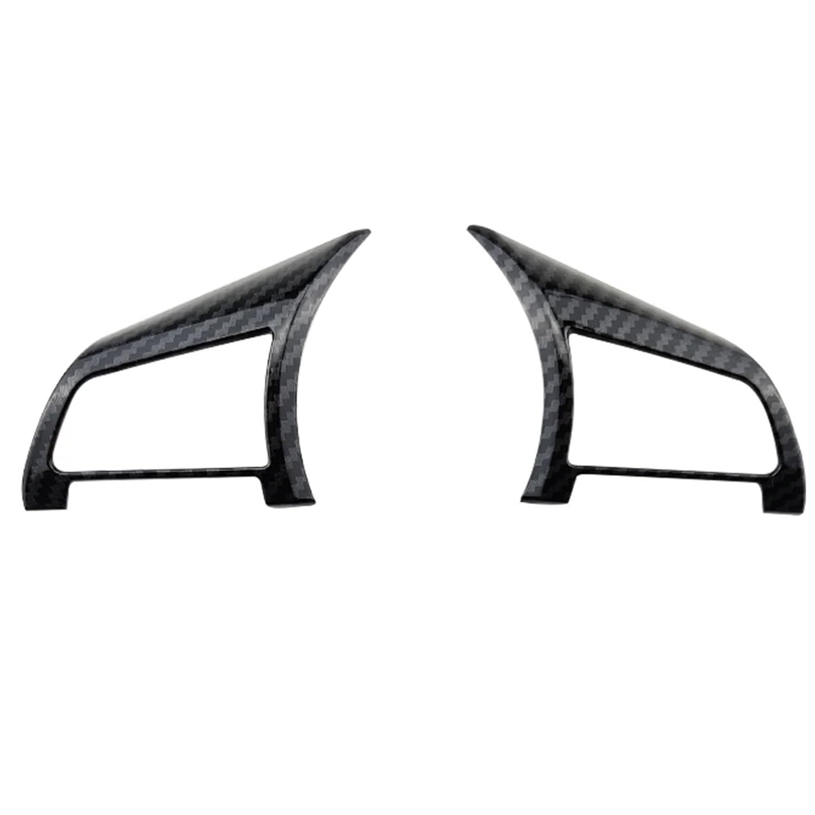 Interior Trim for Nissan for Qashqai J11 for Xtrail T32 for Rogue Car Steering Wheel Panel Cover Trim Sticker Auto Central Inner(2Pc Carbon Black)