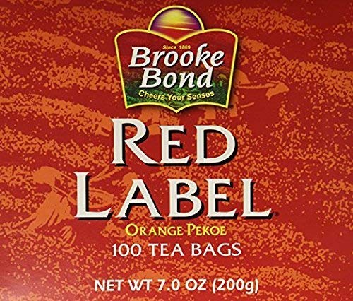 Brooke Bond Red Label Black Tea Bags, 2-Pack of 100 Tea Bag Boxes (14 oz / 400 g)