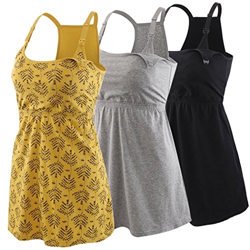 Kuci Maternity Nursing Tank Top, Women Maternity Cami Nursing Sleep Bra Breastfeeding Tops For Pregnancy #TOP1