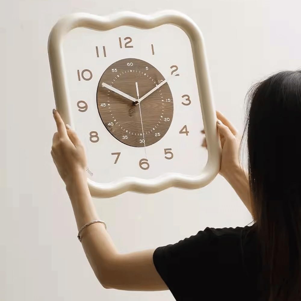 ZENY896V Reloj Cocina Reloj de Pared casero Retro Simple for Sala Estar(Blanco,Grande)