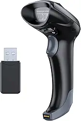 TEEMI Scanner de código de barras QR Bluetooth, digitalizador USB sem fio 1D 2D para iphone, iPad, Andriod, smartphone, tablet, Mac Windows, PC, suporta carteira de motorista PDF417, tecnologia